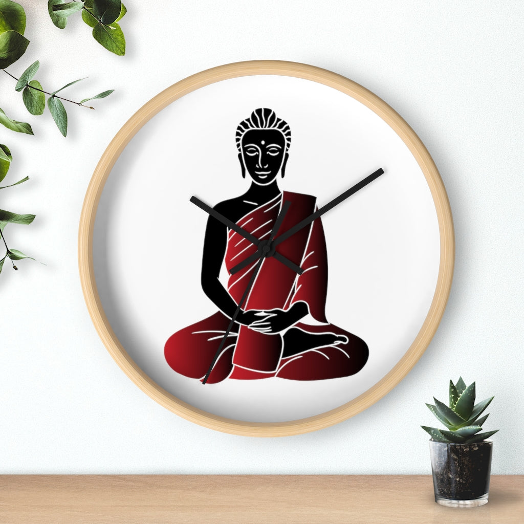 Red Buddha Printed Wall clock