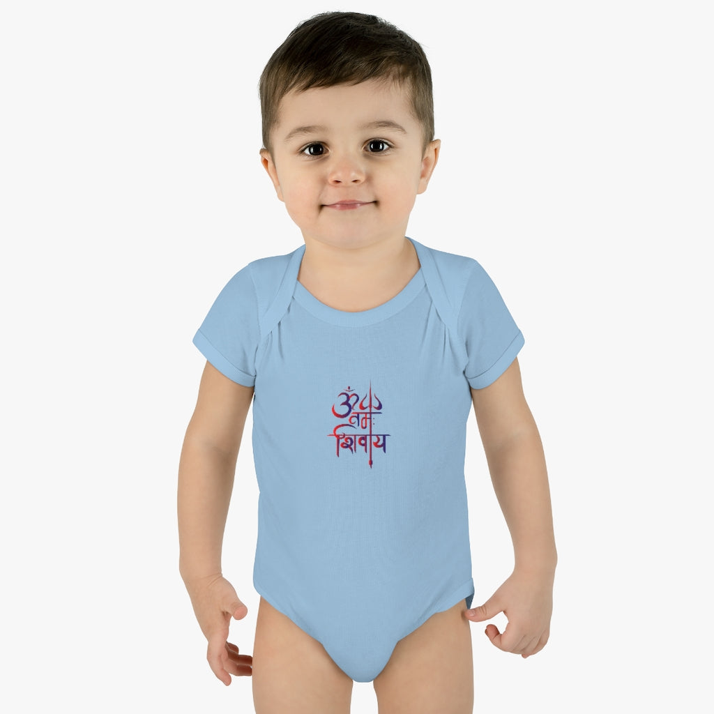 Om Namah Shivay Baby Rib Bodysuit