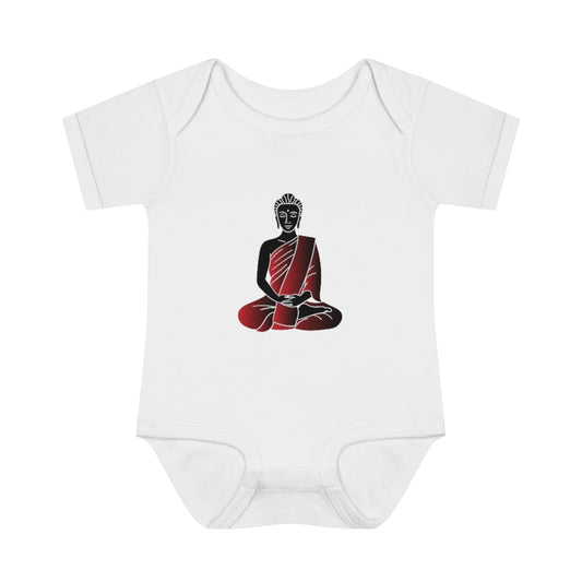 Red Buddha Baby Rib Bodysuit