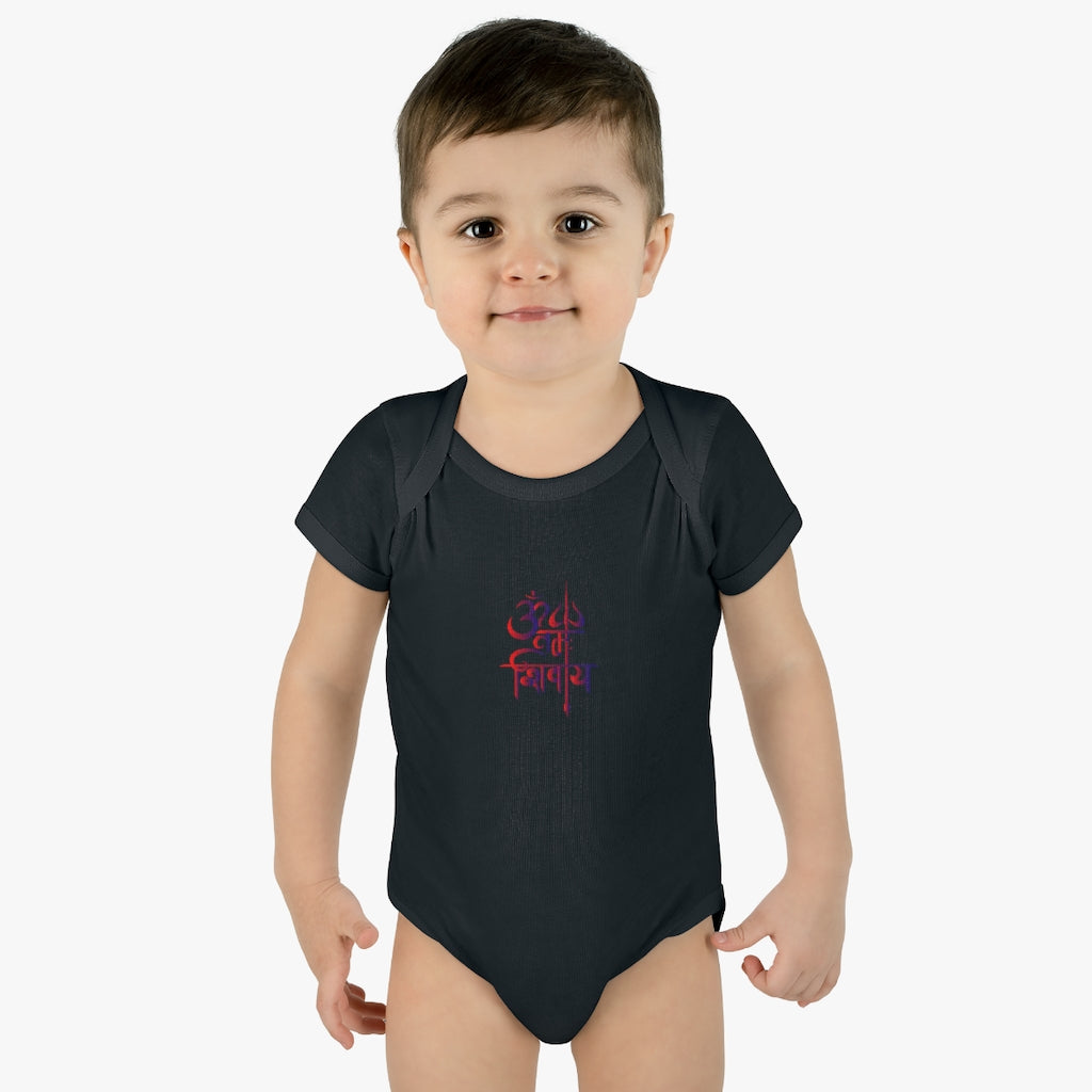 Om Namah Shivay Baby Rib Bodysuit