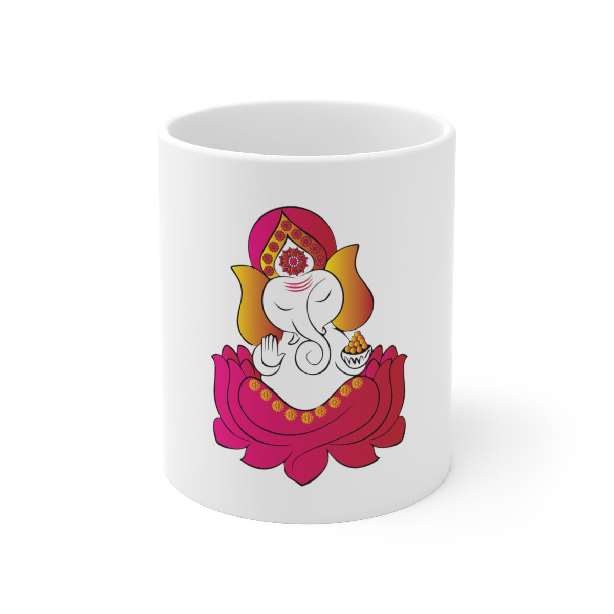 Lotus Ganesha Printed Coffee Mug