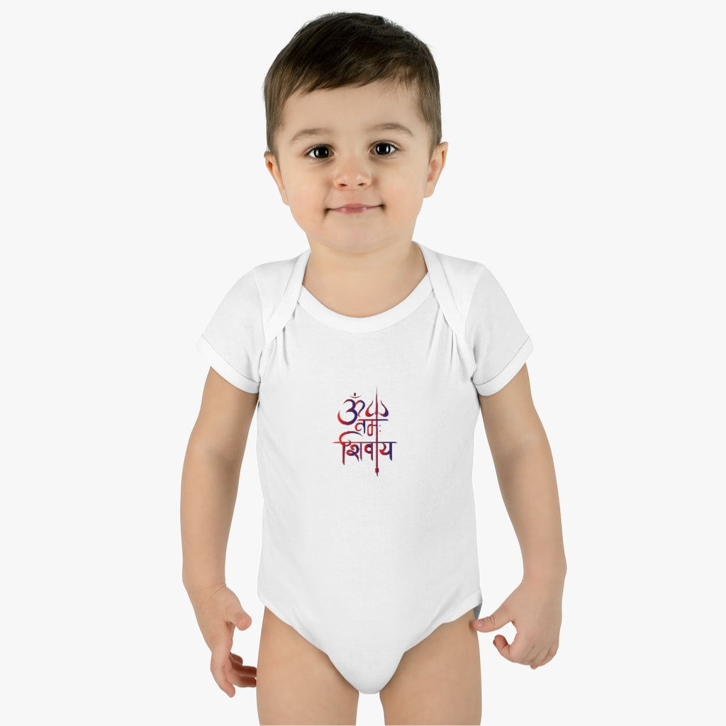 Om Namah Shivay Baby Rib Bodysuit