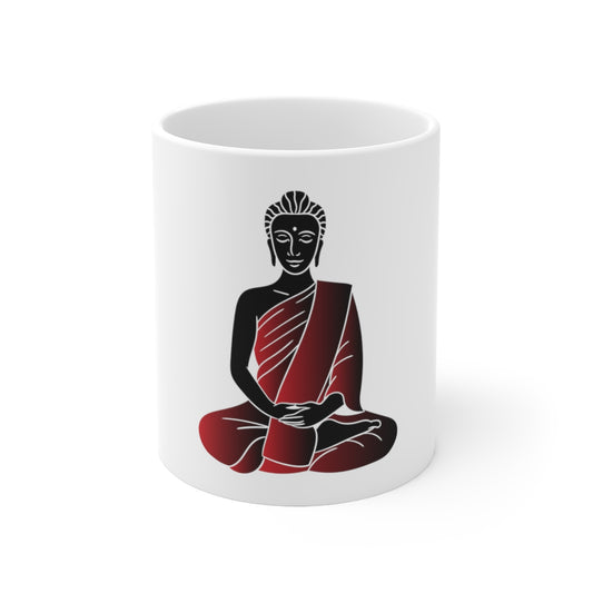 Red Budha Printed Coffee Mug