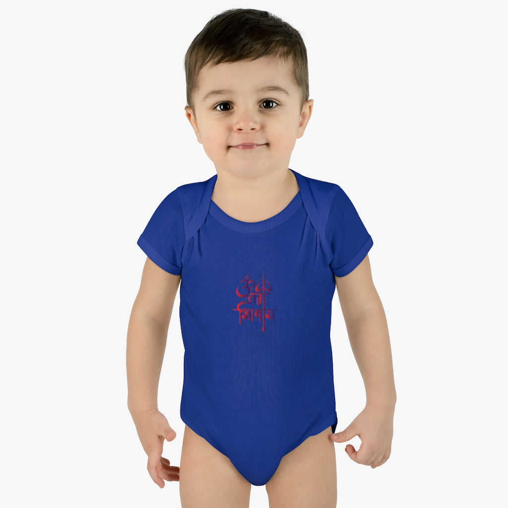 Om Namah Shivay Baby Rib Bodysuit