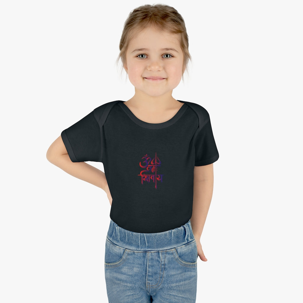 Om Namah Shivay Baby Rib Bodysuit