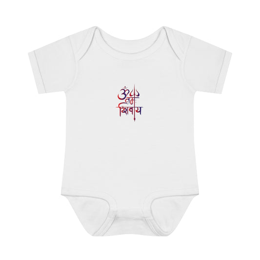 Om Namah Shivay Baby Rib Bodysuit