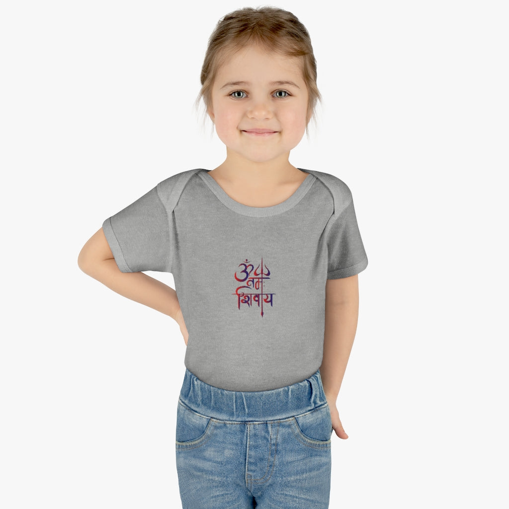 Om Namah Shivay Baby Rib Bodysuit