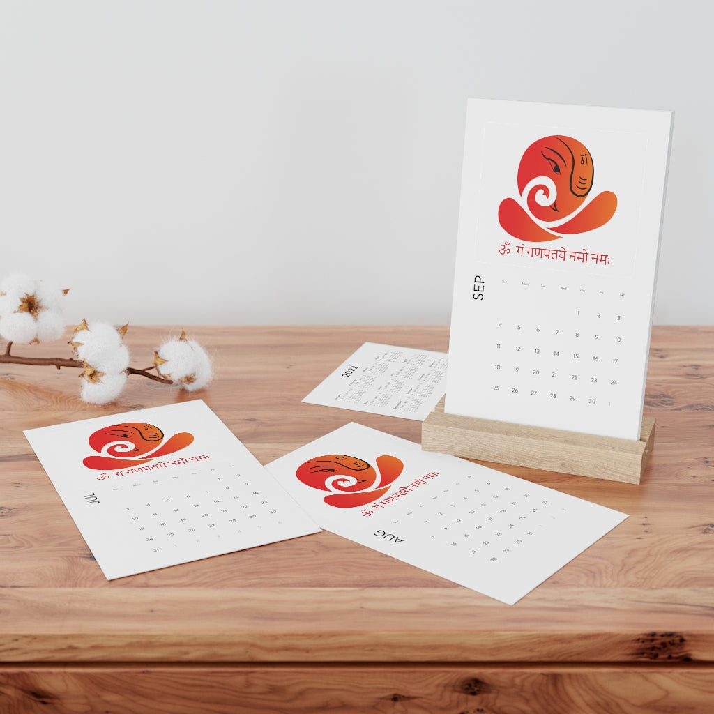 Ganesha Mantra Printed Desk Calendar (2022)