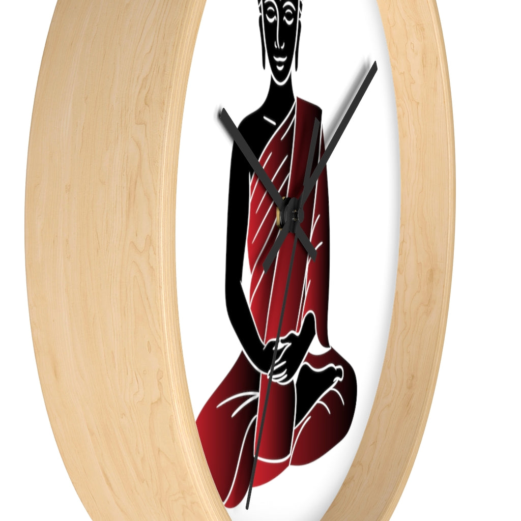 Red Buddha Printed Wall clock