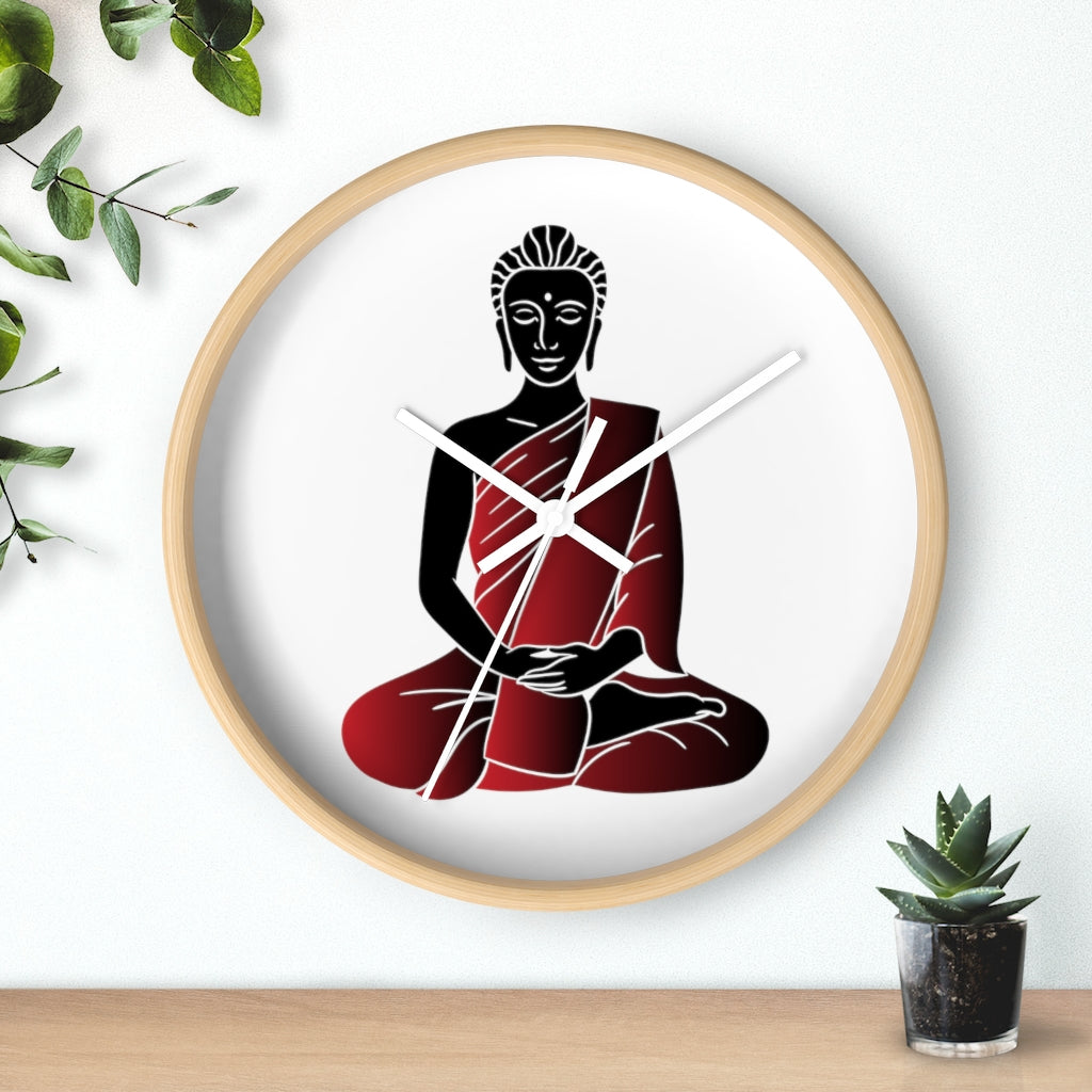 Red Buddha Printed Wall clock