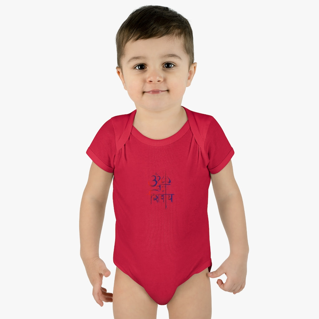 Om Namah Shivay Baby Rib Bodysuit