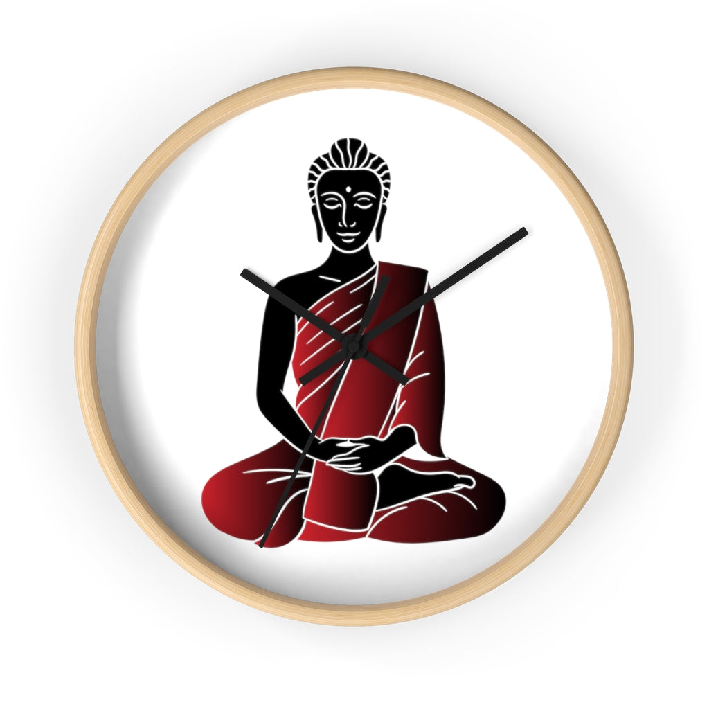 Red Buddha Printed Wall clock