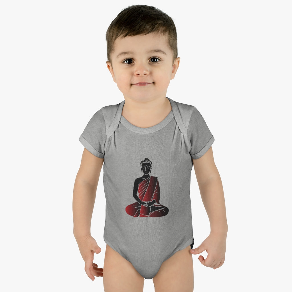 Red Buddha Baby Rib Bodysuit