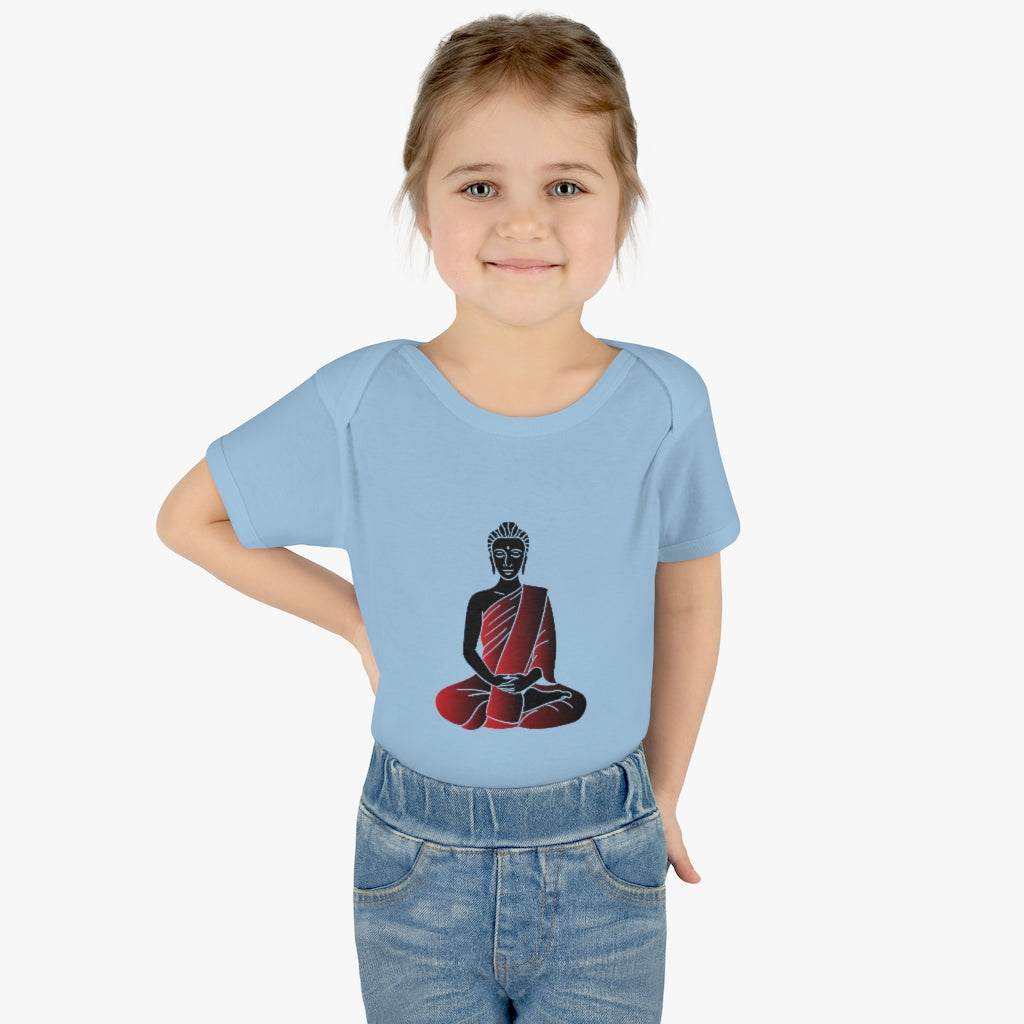 Red Buddha Baby Rib Bodysuit