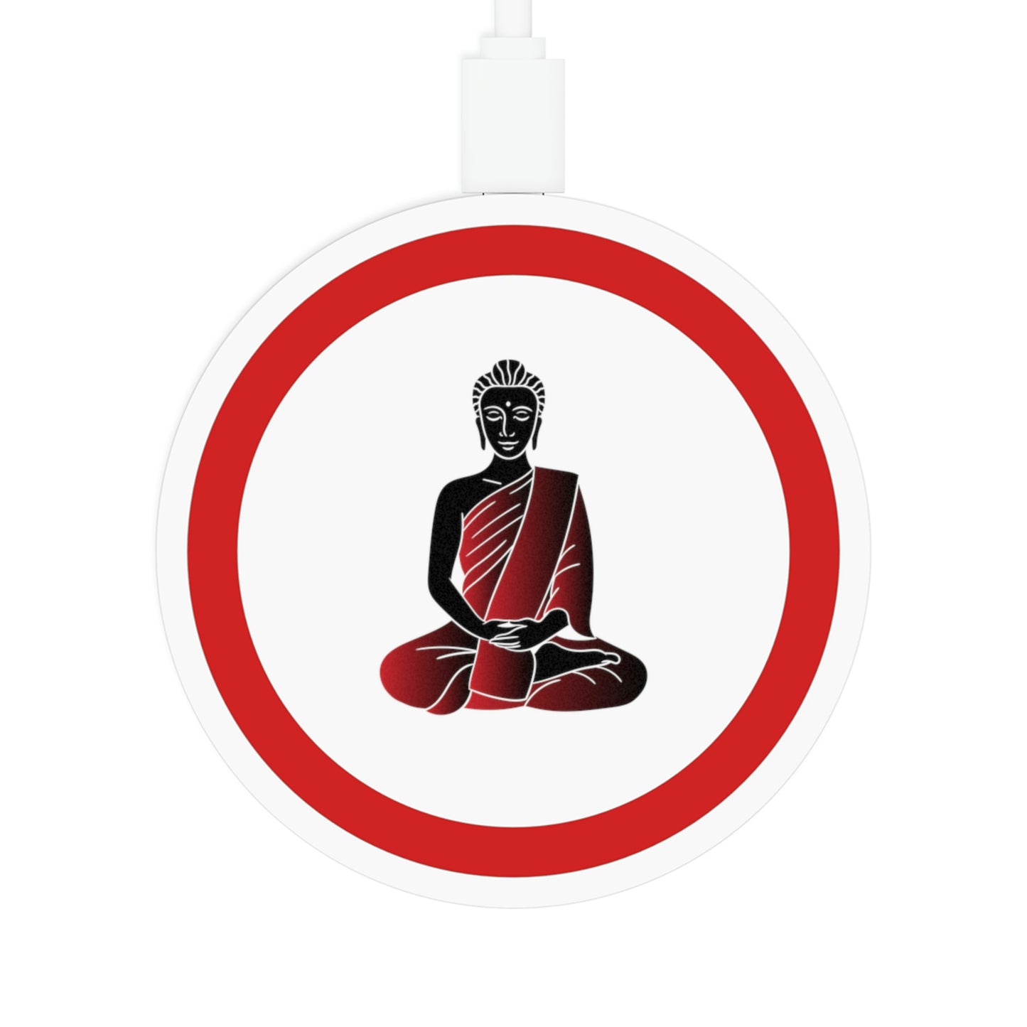 Red Buddha Printed Wireless Charging Pad