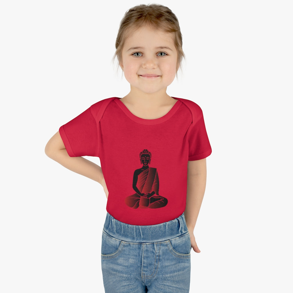 Red Buddha Baby Rib Bodysuit