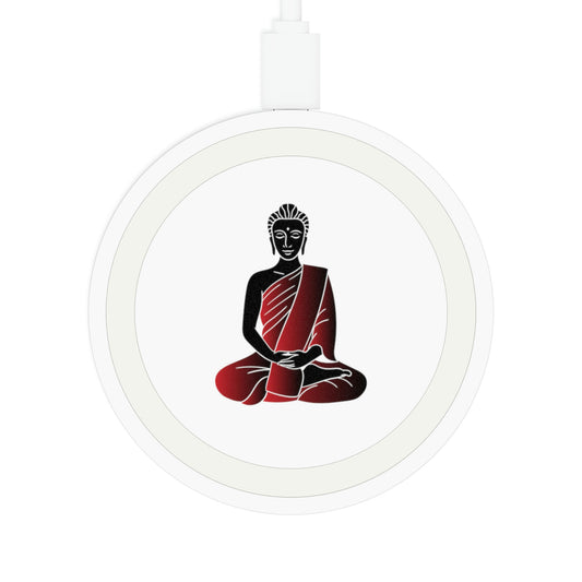 Red Buddha Printed Wireless Charging Pad