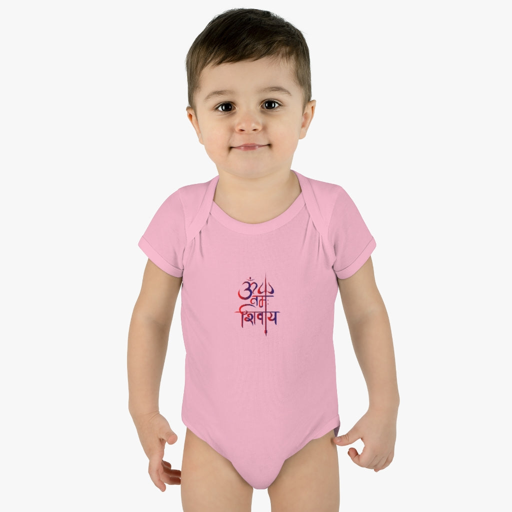 Om Namah Shivay Baby Rib Bodysuit