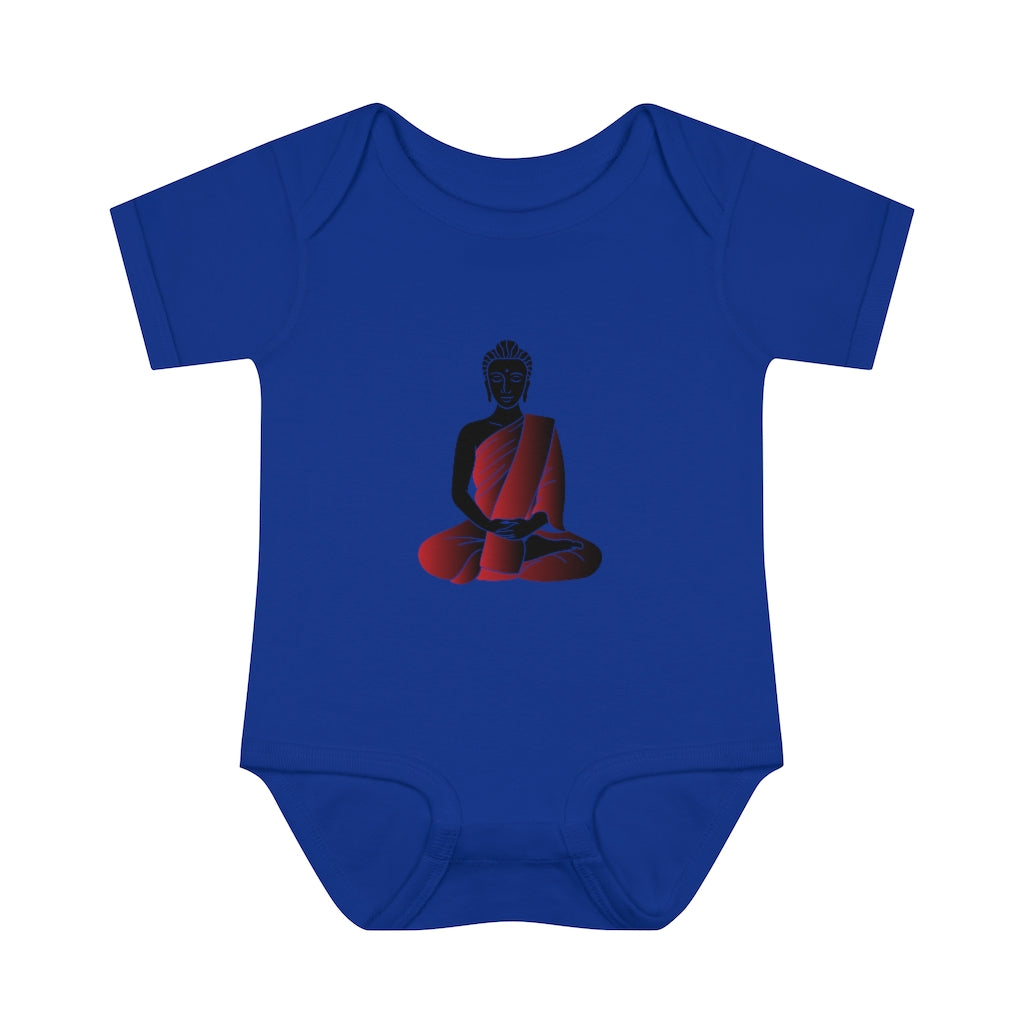 Red Buddha Baby Rib Bodysuit