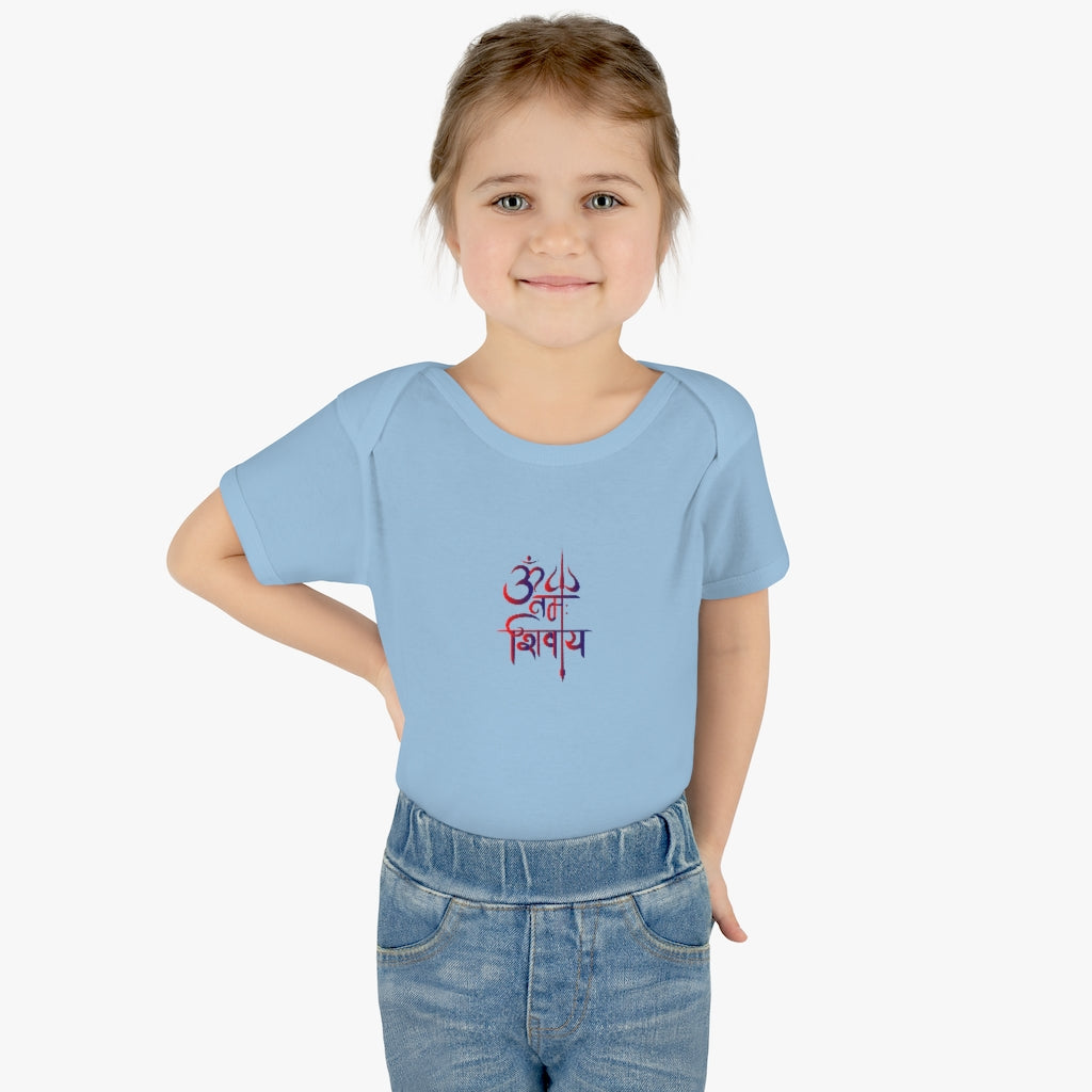 Om Namah Shivay Baby Rib Bodysuit