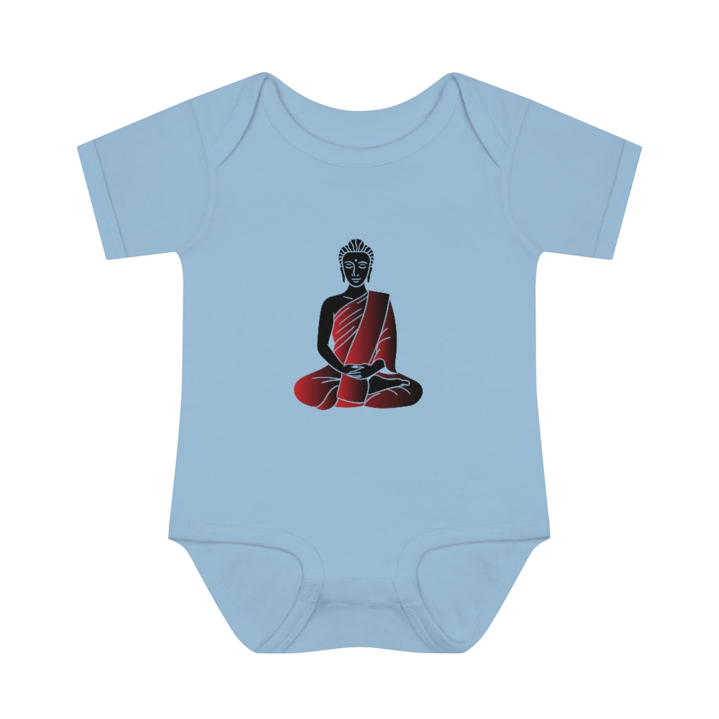 Red Buddha Baby Rib Bodysuit