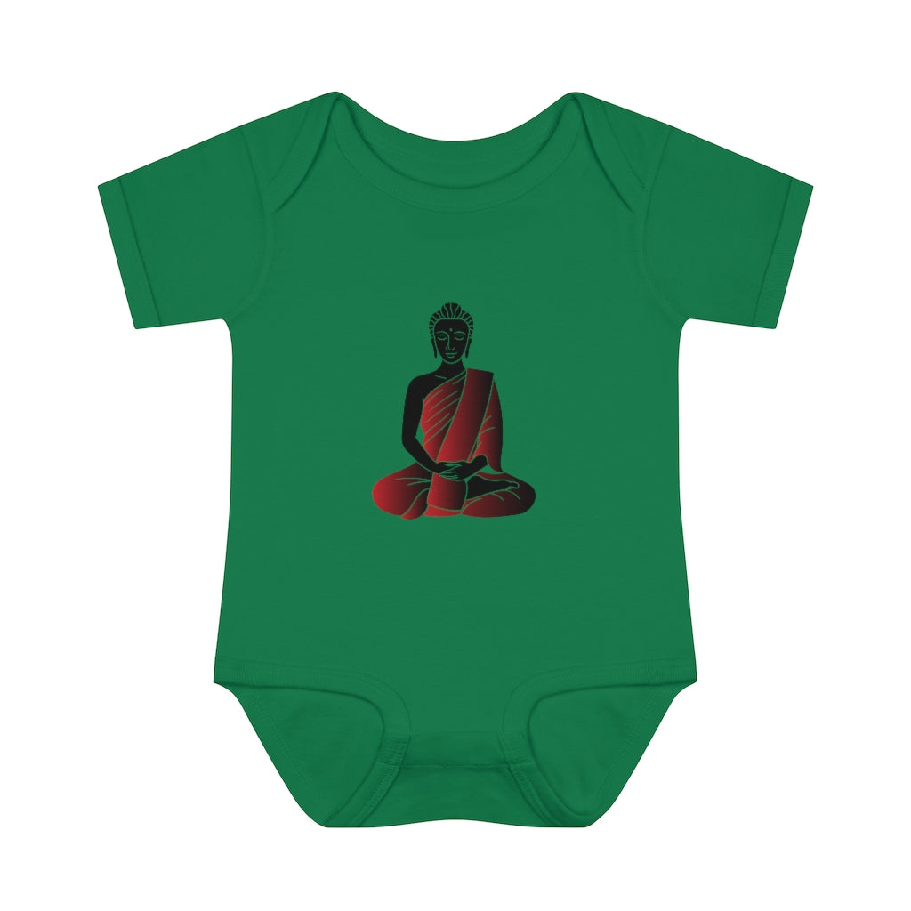 Red Buddha Baby Rib Bodysuit