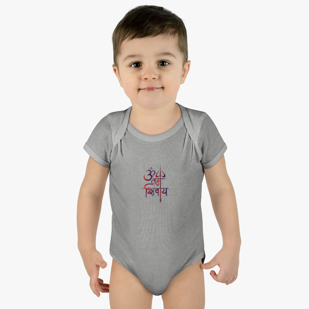 Om Namah Shivay Baby Rib Bodysuit