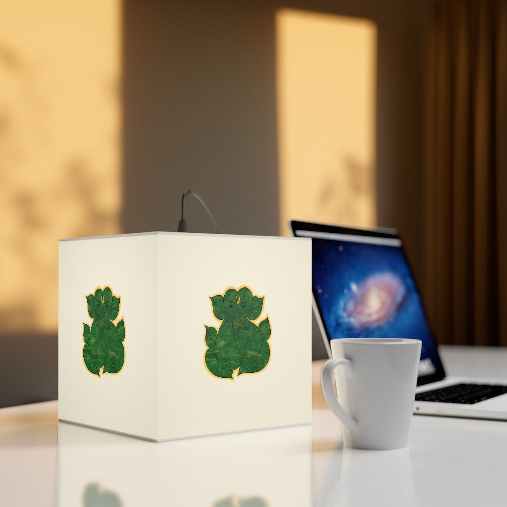 Leaf Ganesha Printed Light Cube Lamp